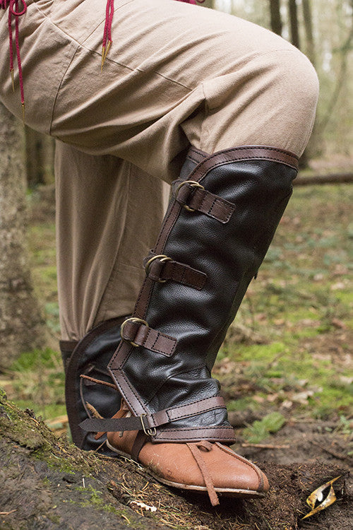 Epic Armoury Leather Gaiters Brown – Paddywhack - Main Image