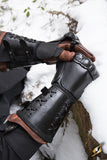 Leather gauntlet right hand - Black