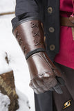 Leather gauntlet right hand - Brown