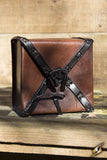 Square Leather Bag - Brown