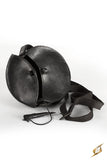Round Leather Bag - Black