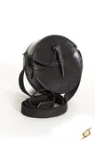 Round Leather Bag - Black