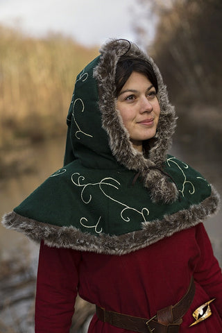 Hood - Fur - Green / Dryad Green