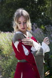 Dress Isobel - Dark Red/Azure Green