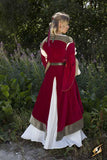 Dress Isobel - Dark Red/Azure Green