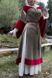 Dress Isobel - Azure Green/Dark Red