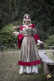 Dress Isobel - Azure Green/Dark Red