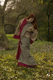 Dress Runa - Dark Red/Dryad Green