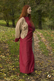 Dress Runa - Dark Red/Dryad Green