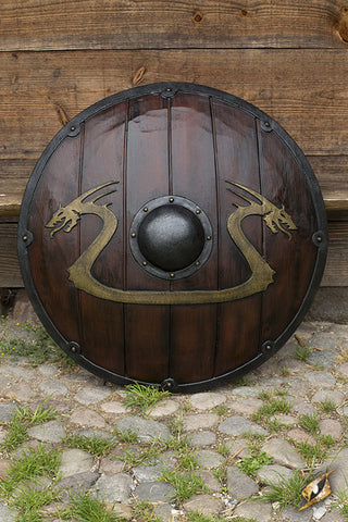 Viking Dragon Shield - Wood