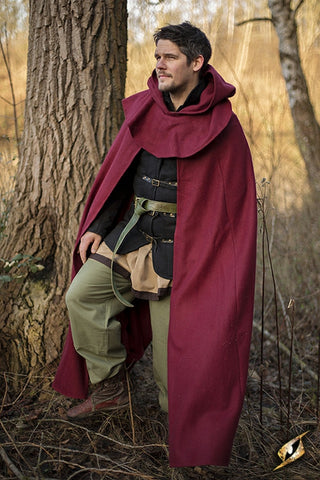 Cloak Wool - Dark Red