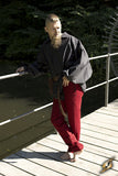 Medieval single hose - Dark red