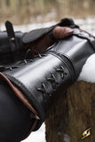 Leather gauntlet left hand - Black