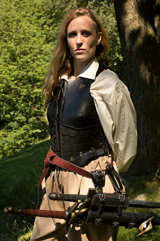 Female Leather Armour Black