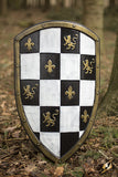 Checkered Shield - White/Gold