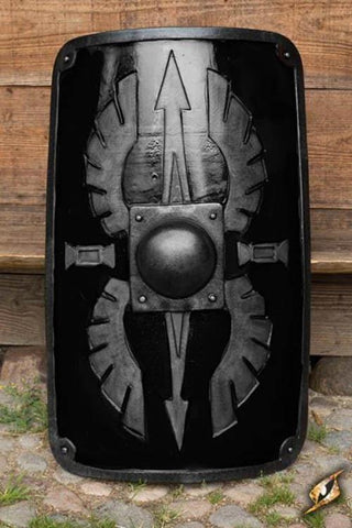 Square Scutum Shield - Black - 100x65 cm