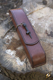 Cutlery w. Leather Hanger - Brown