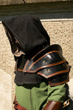 Shoulder Armour & Neck Guard - Black/Brown - Large